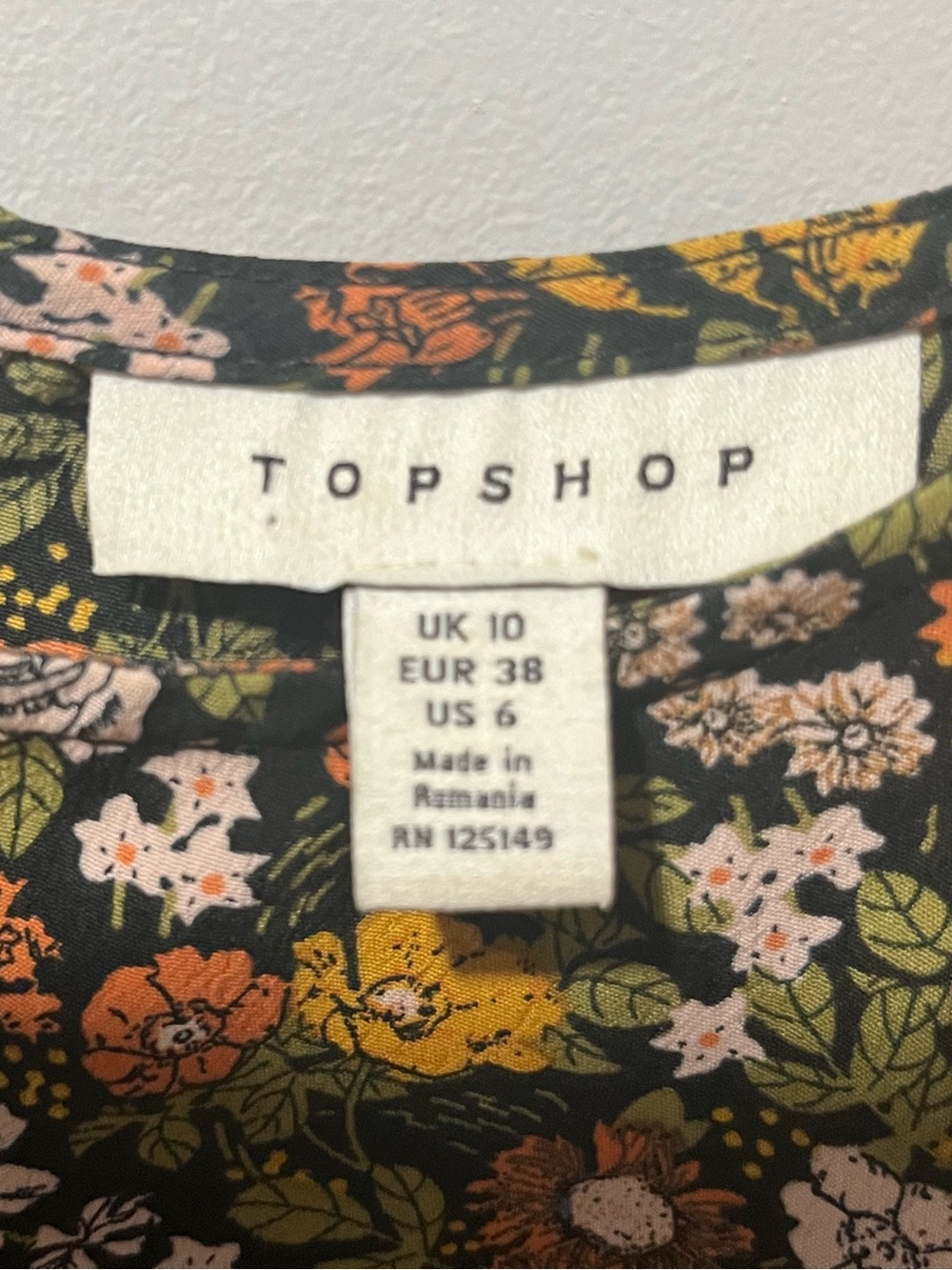 Topshop Floral Long-Sleeve Maxi Dress with Slits – Size US 6 - Picture 5 of 7